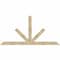 Ekena Millwork Saratoga Rough Sawn Timber Gable Bracket, Douglas Fir, 108"W x 54"H x 2"D x 6"F, 12/12 Pitch GBW108X54X0206SAR00RDF - alternate 1